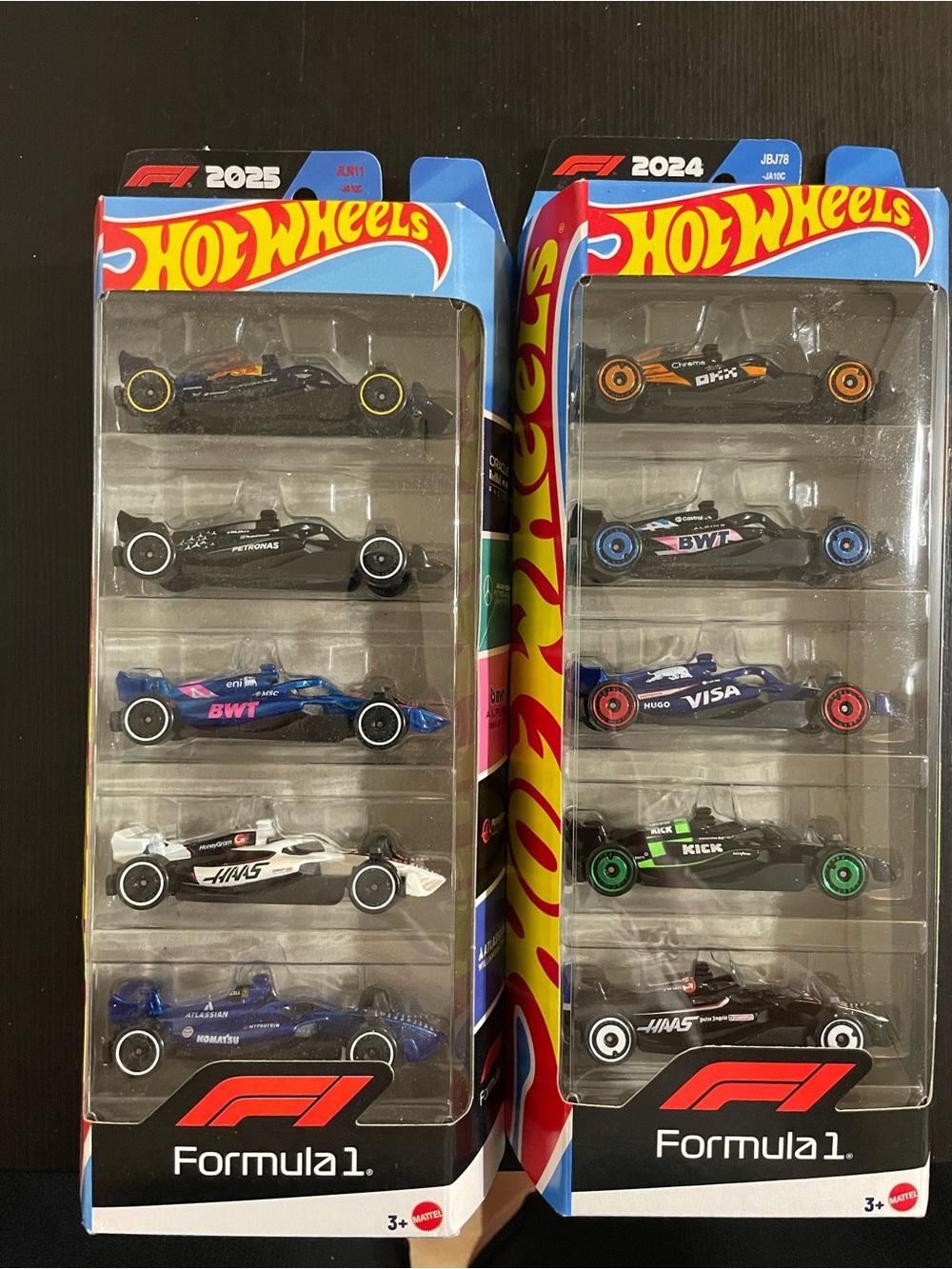 Hot Wheels Formula 1 Die-Cast Car Pack - Black & Multi-Color
